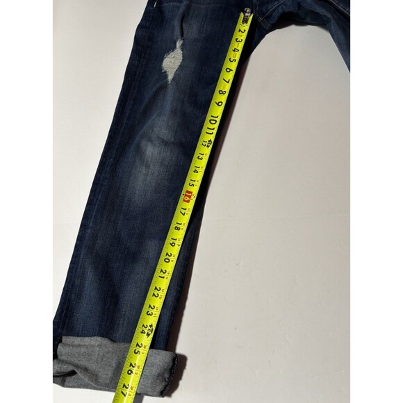 Hudson Ginny Crop Straight Cuff Denim Jeans Women's Size 29 Festival Casual - Picture 11 of 13